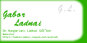 gabor ladnai business card